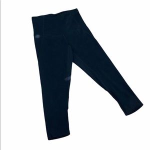 Zella Black Mesh Back Cropped Leggings Size XS